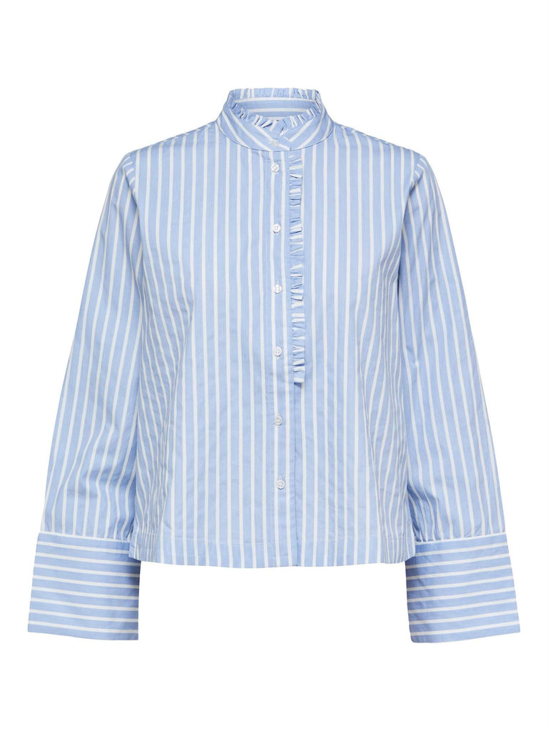 Serafina Ruffled Stripe shirt-Skjorter-Selected Femme-Aandahls