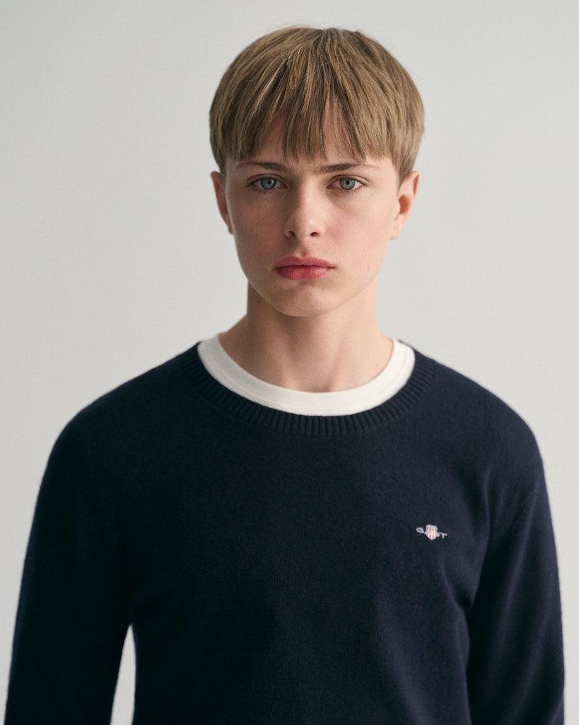 Shield Lambwool C-neck-Strikk-Gant-Aandahls