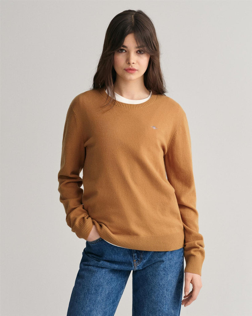 Shield lambswool C-neck-Strikk-Gant-Aandahls