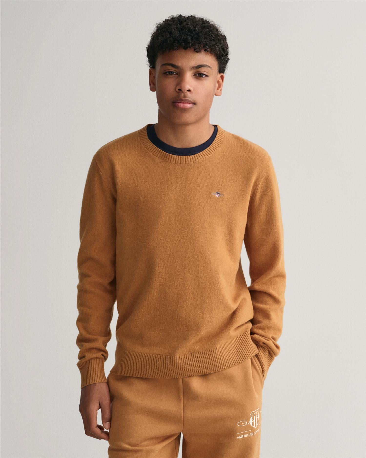 Shield lambswool C-neck-Strikk-Gant-Aandahls