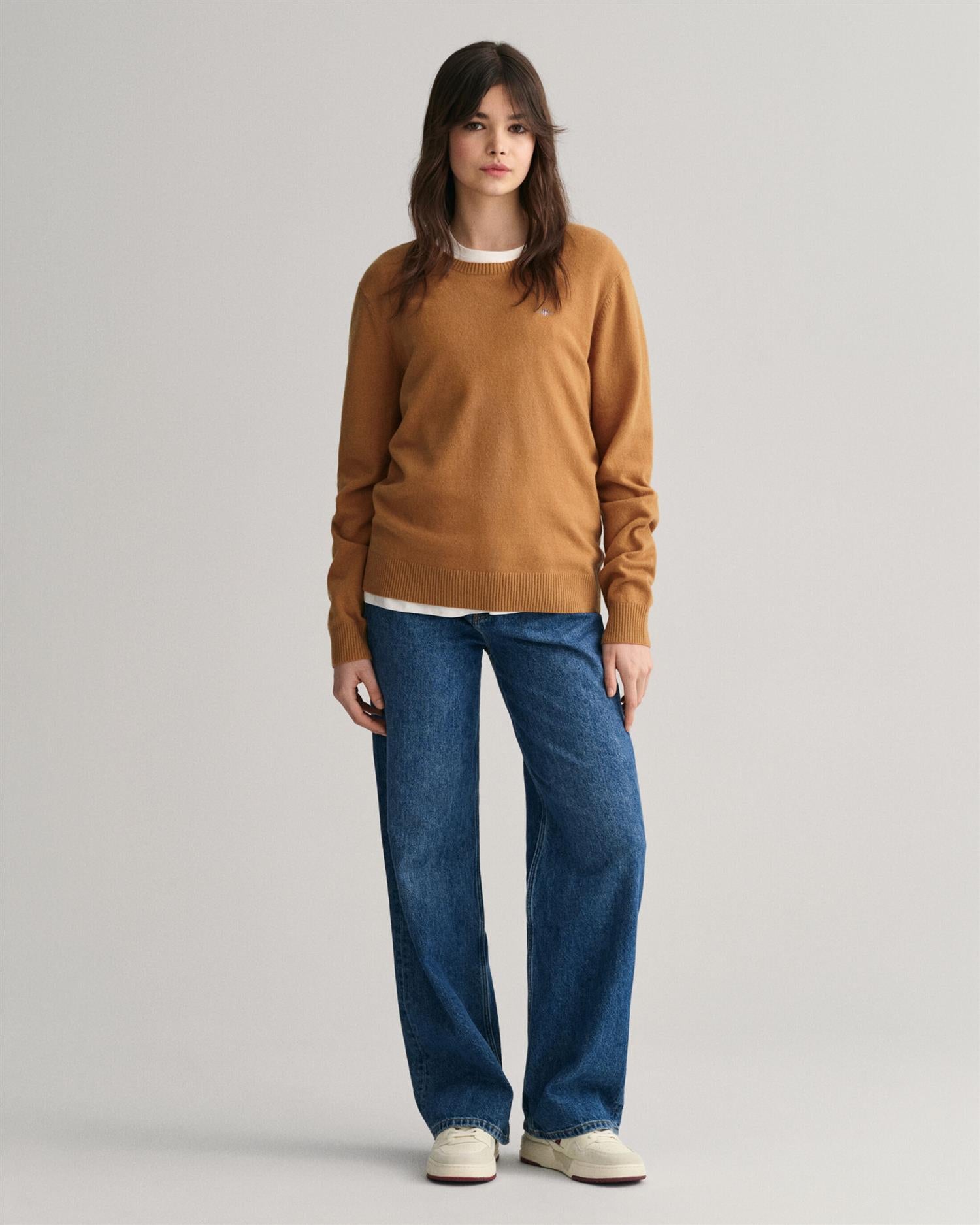 Shield lambswool C-neck-Strikk-Gant-Aandahls