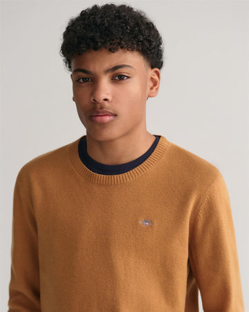 Shield lambswool C-neck-Strikk-Gant-Aandahls