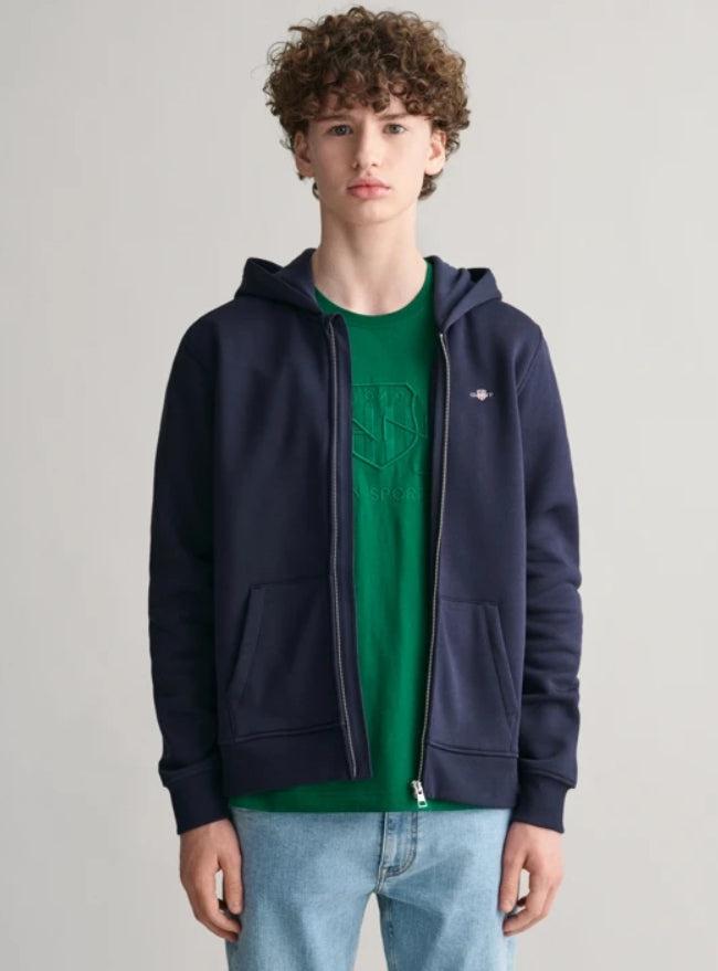 Shield zip hoodie-Genser-Gant-Aandahls