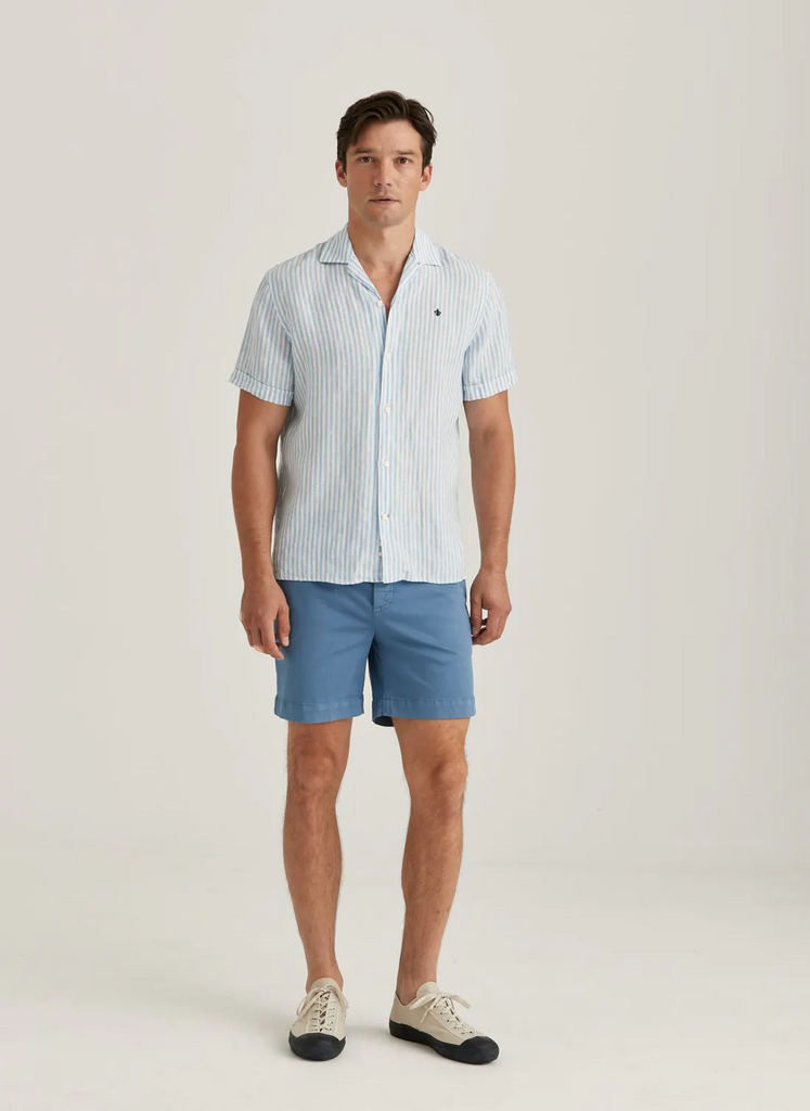 Short Sleeve Linen Shirt-Classic Fit-Skjorter-Morris-Aandahls