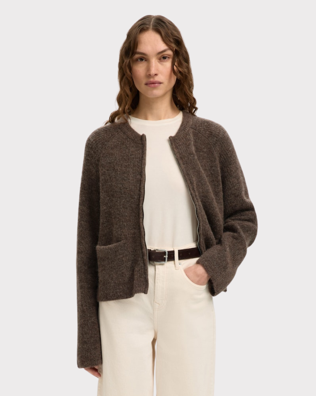 Sia Ras Ls Knit-Genser-Selected Femme-Aandahls