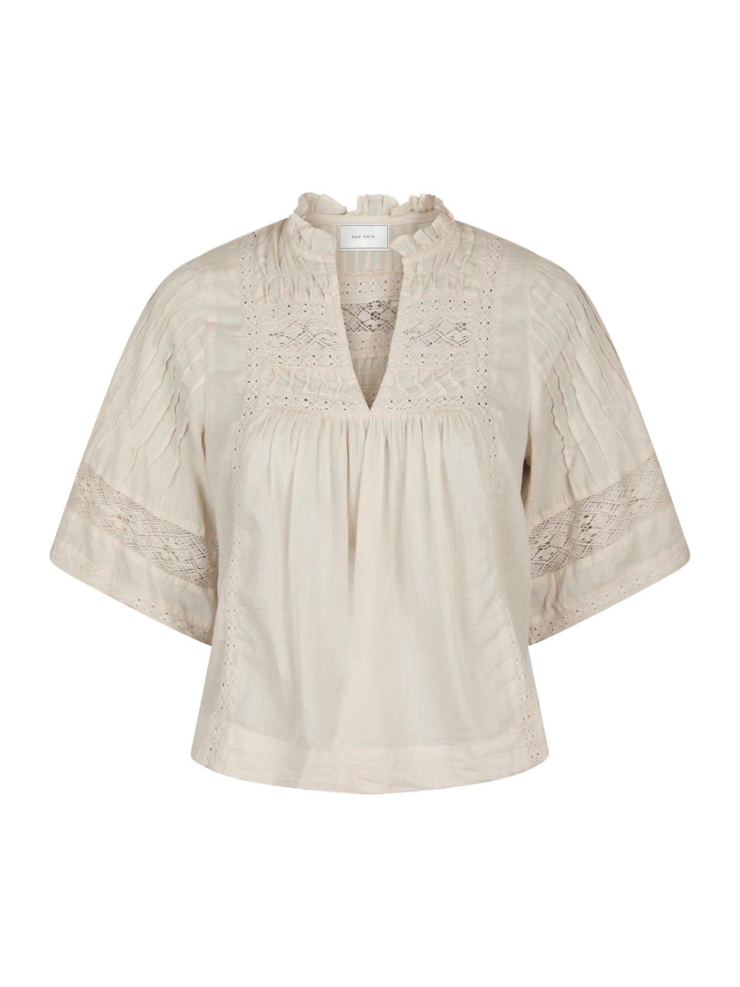 Siama voile blouse-Bluser-Neo Noir-Aandahls