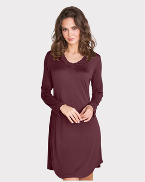 Silk Jersey Long Sleeve-Nattøy-Lady Avenue-Aandahls