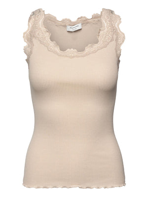 Silk top w/lace-Singlet-Rosemunde-Aandahls