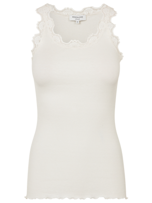 Silk top w/lace-Singlet-Rosemunde-Aandahls