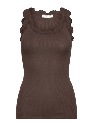 Silk top w/lace-Singlet-Rosemunde-Aandahls