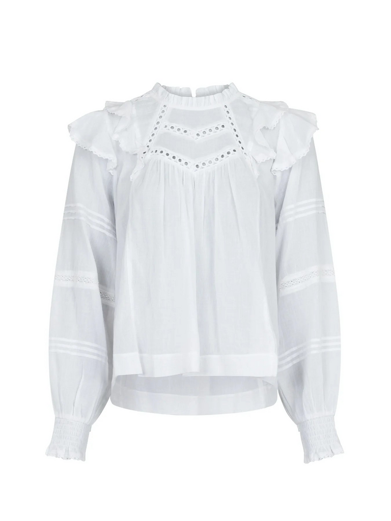 Simkie S Voile Blouse-Bluser-Neo Noir-Aandahls