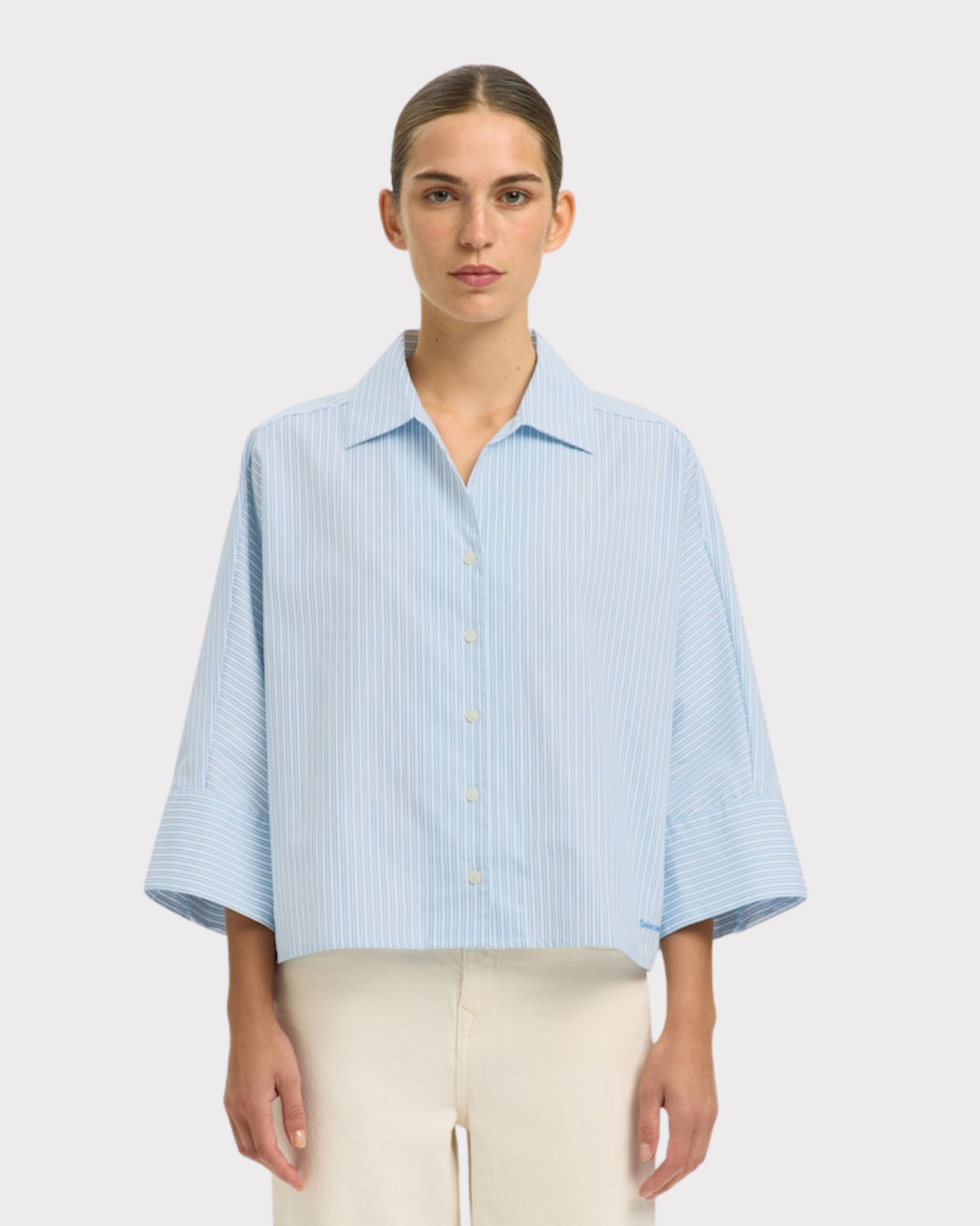 Slfester Oversize 3/4 Shirt B-Skjorte-Selected Femme-Aandahls