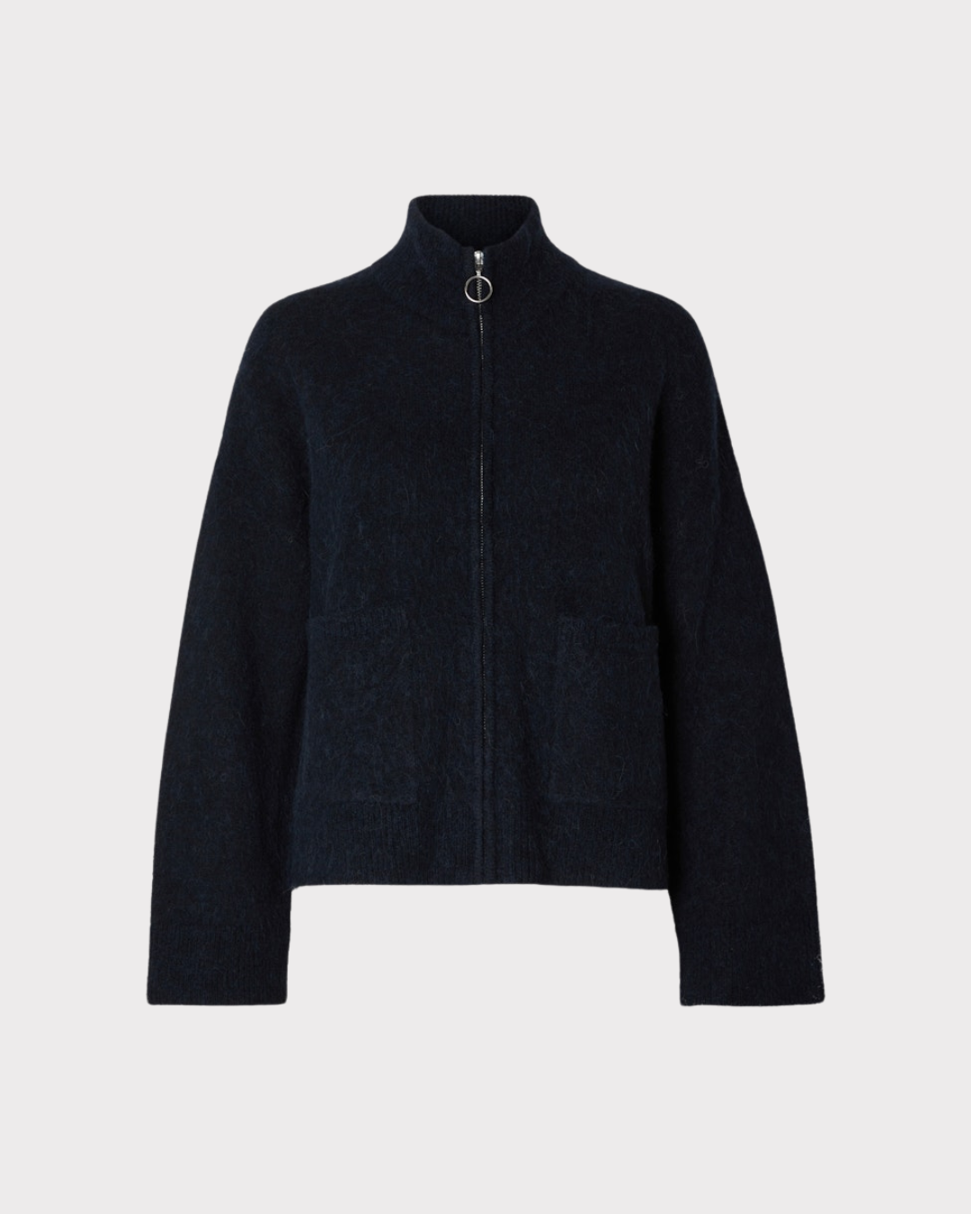 Slfsia Ras Ls Knit Zipper Cardigan Noos-CARDIGAN-Selected Femme-Aandahls