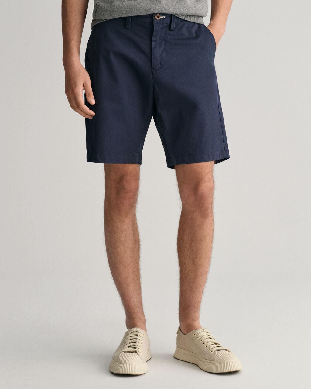 Slim Fit Twill Shorts-Shorts-Gant-Aandahls