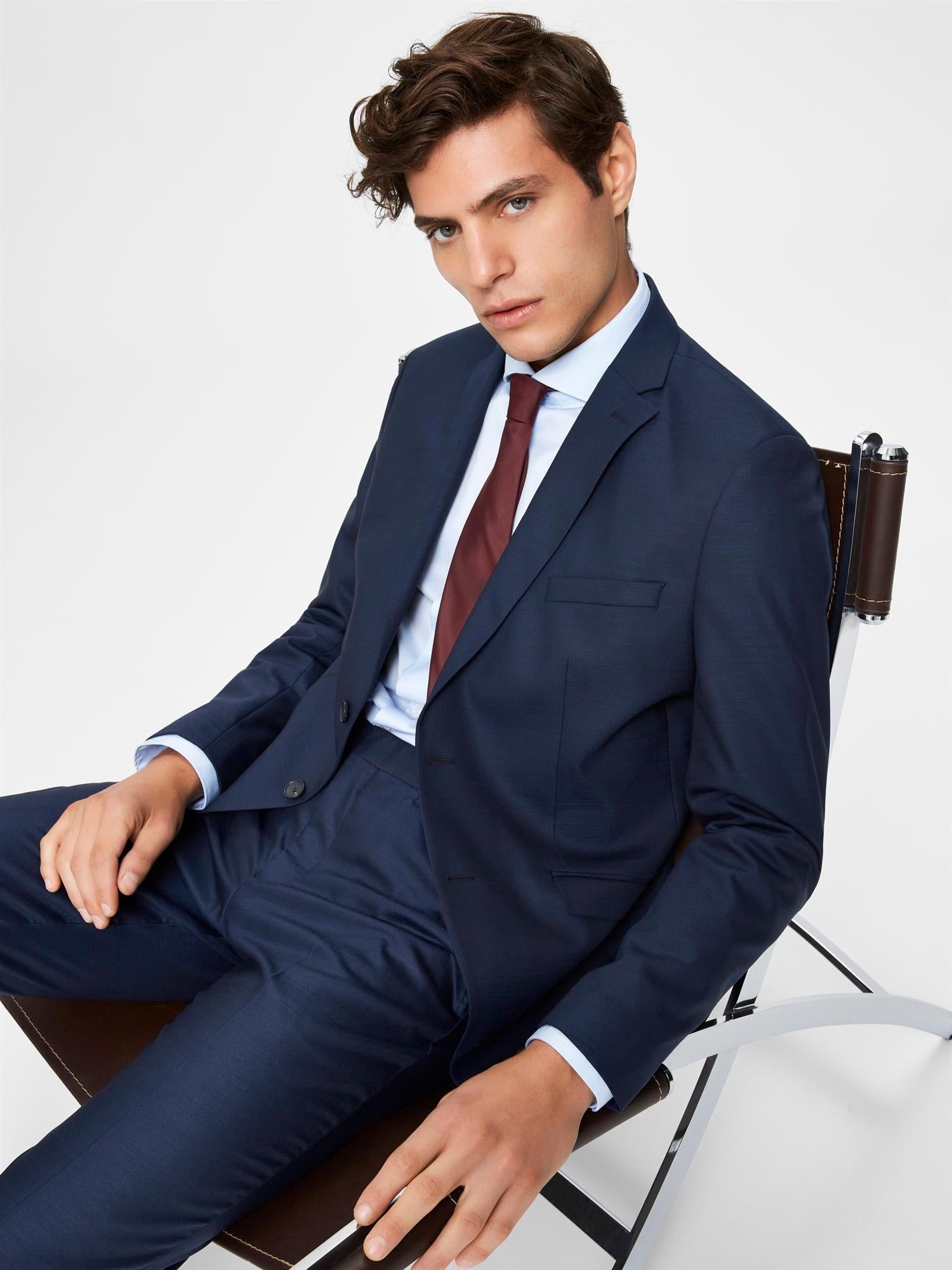 Slim Mylostate Flex DK BL-Dress-Selected Homme-Aandahls