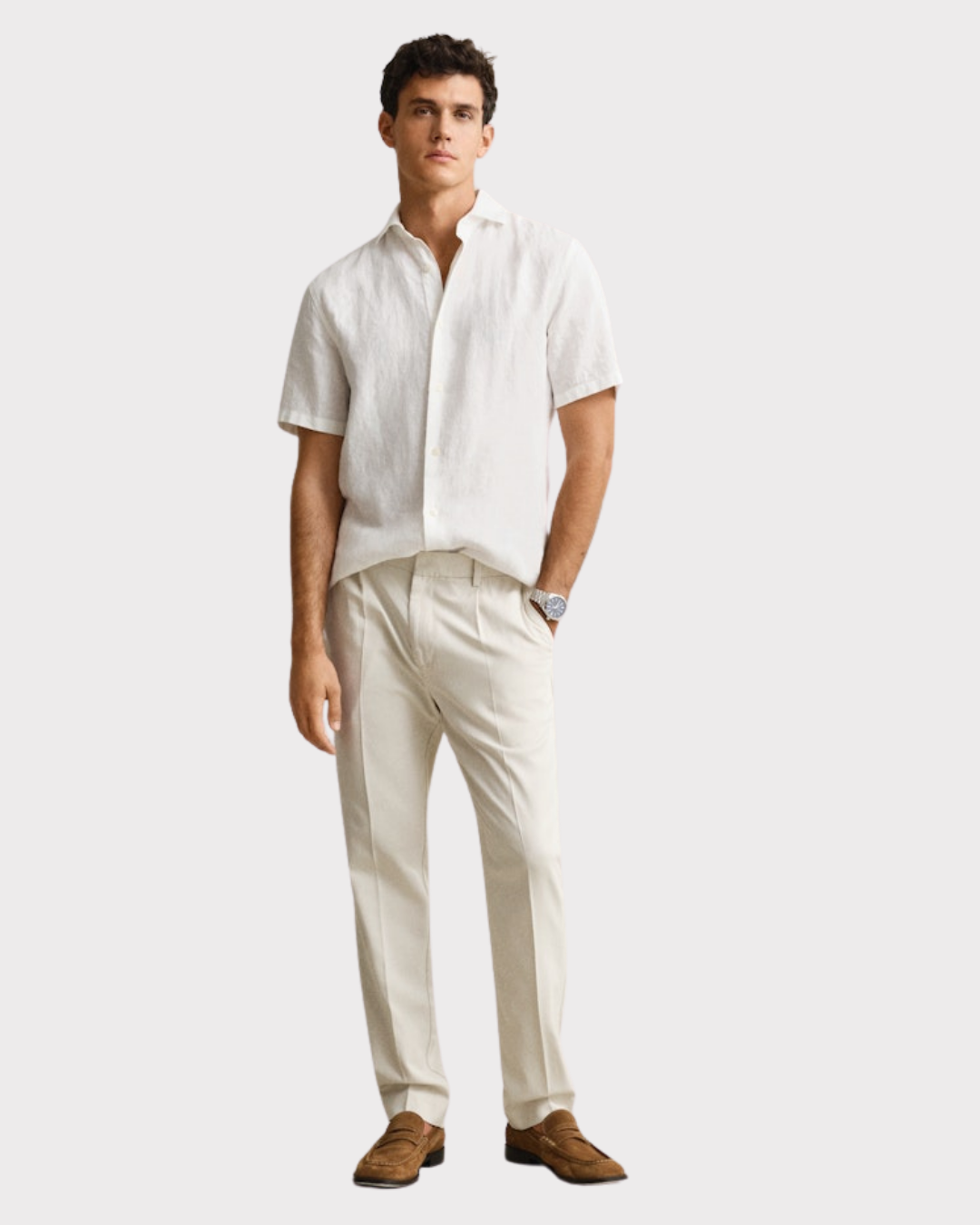 Slim Smart Cot/lyocell Pants-Bukse-Gant-Aandahls