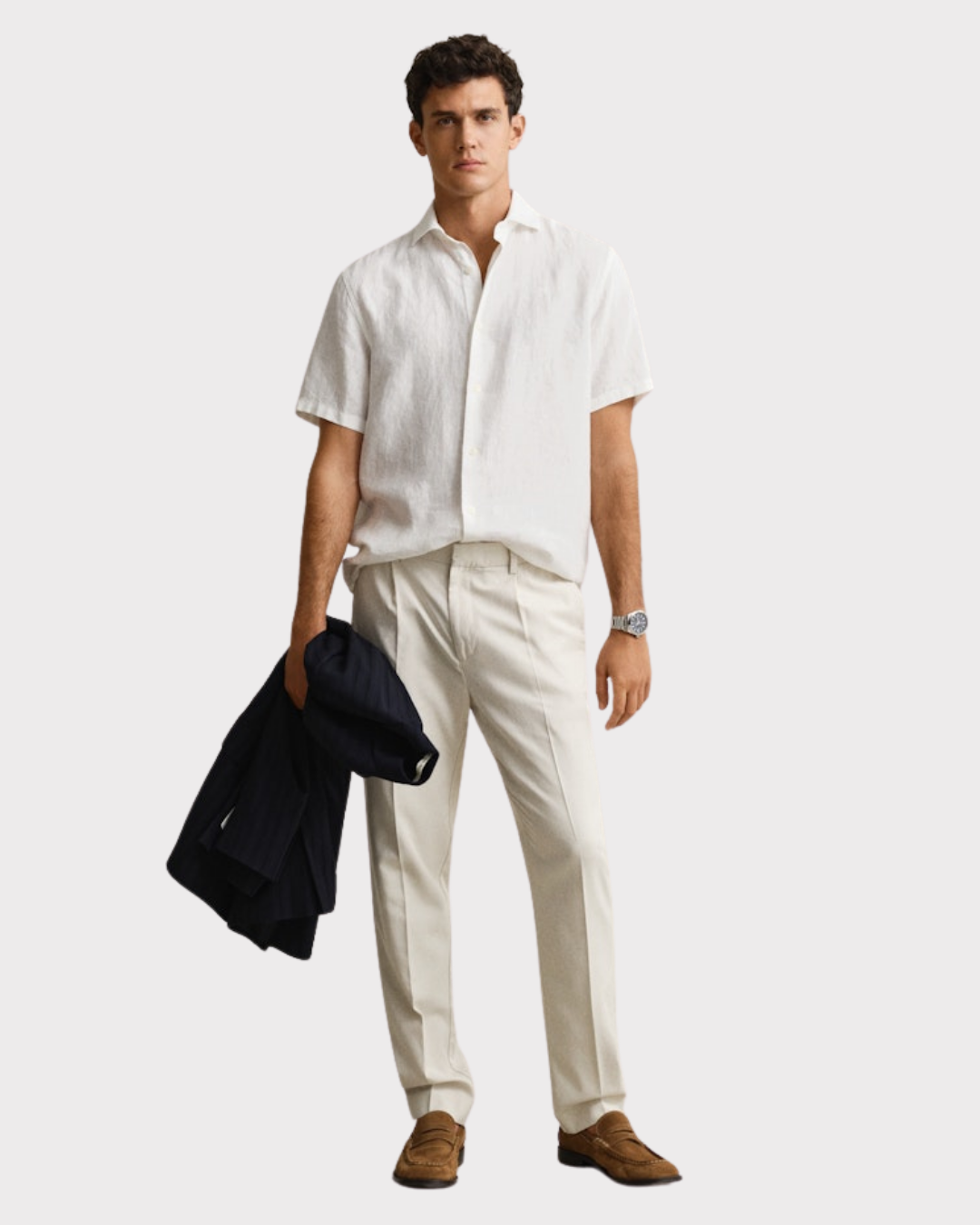 Slim Smart Cot/lyocell Pants-Bukse-Gant-Aandahls