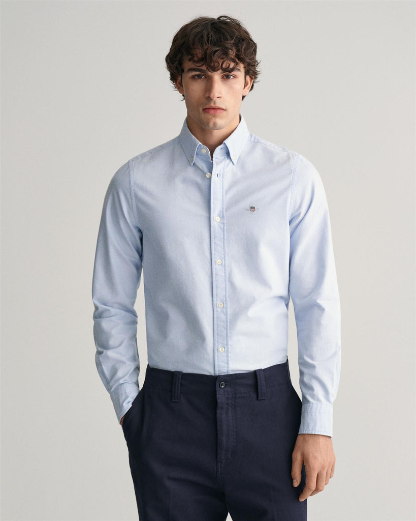 Slim Stretch Oxford Shirt-Skjorte-Gant-Aandahls