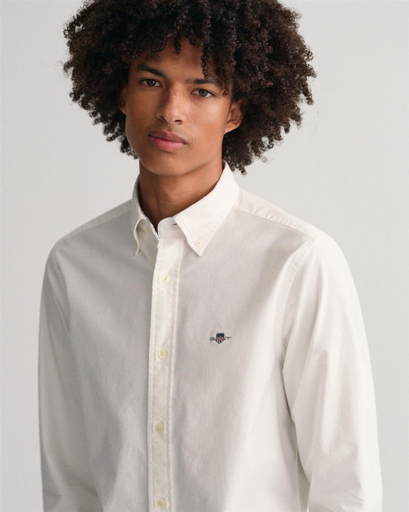 Slim Stretch Oxford Shirt-Skjorte-Gant-Aandahls