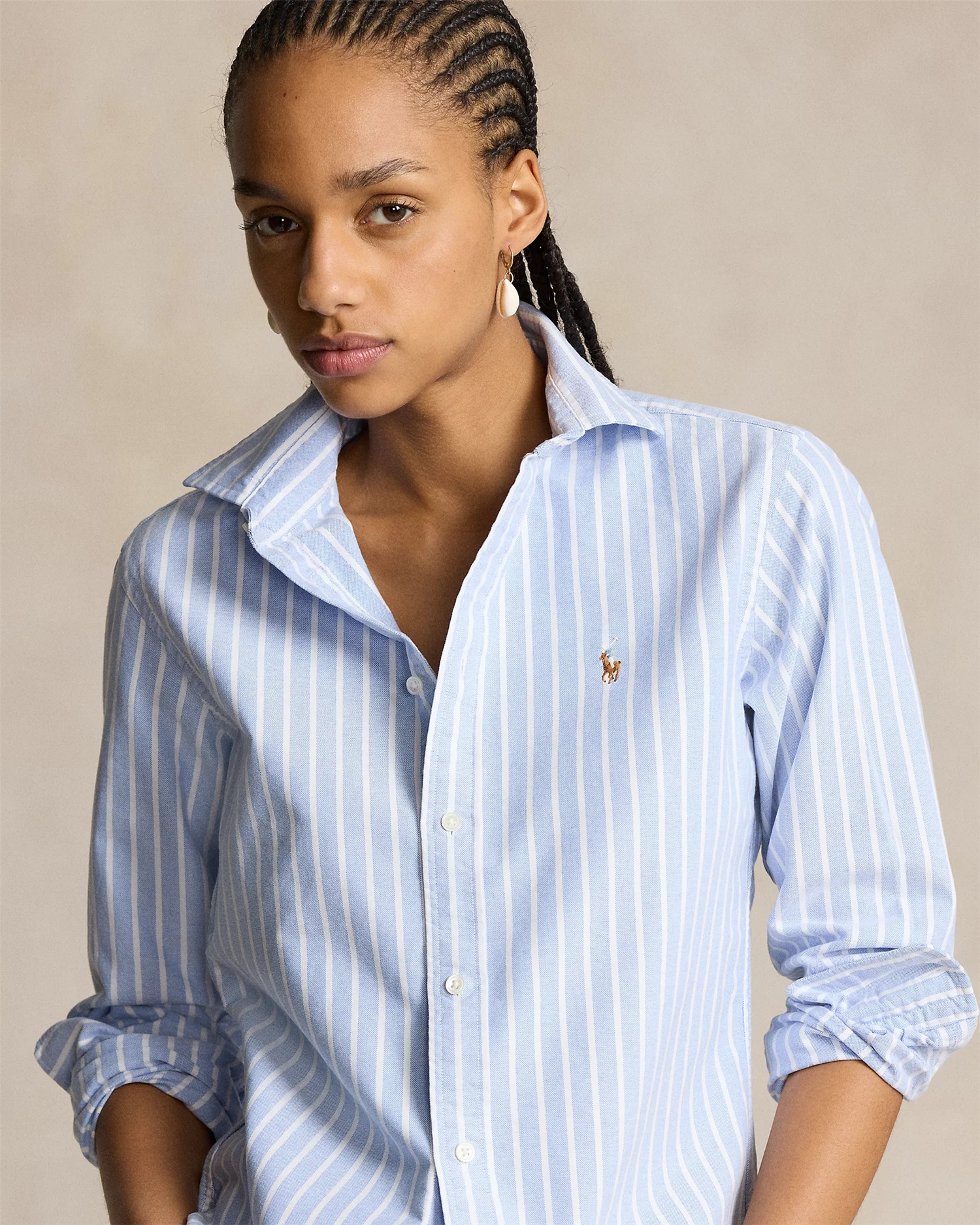 Slim fit striped oxford shirt NOOS-Skjorte-Polo Ralph Lauren-Aandahls