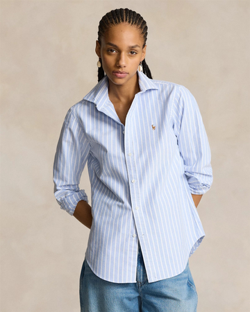 Slim fit striped oxford shirt NOOS-Skjorte-Polo Ralph Lauren-Aandahls