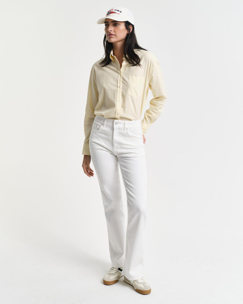 Slim flare white jeans-Jeans-Gant-Aandahls