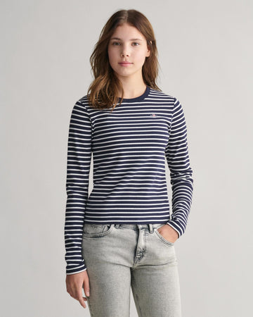 Slim ribbed stripe topp-Topp-Gant-Aandahls