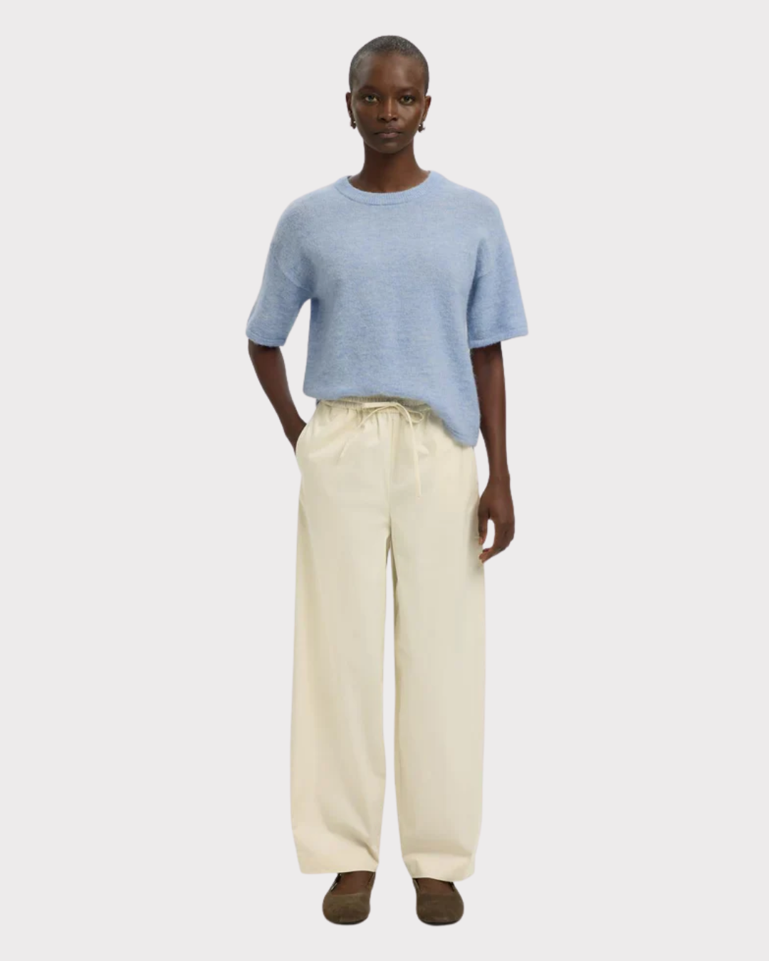 Slwlulu 2/4 Knit O-Neck Noos-Genser-Selected Femme-Aandahls