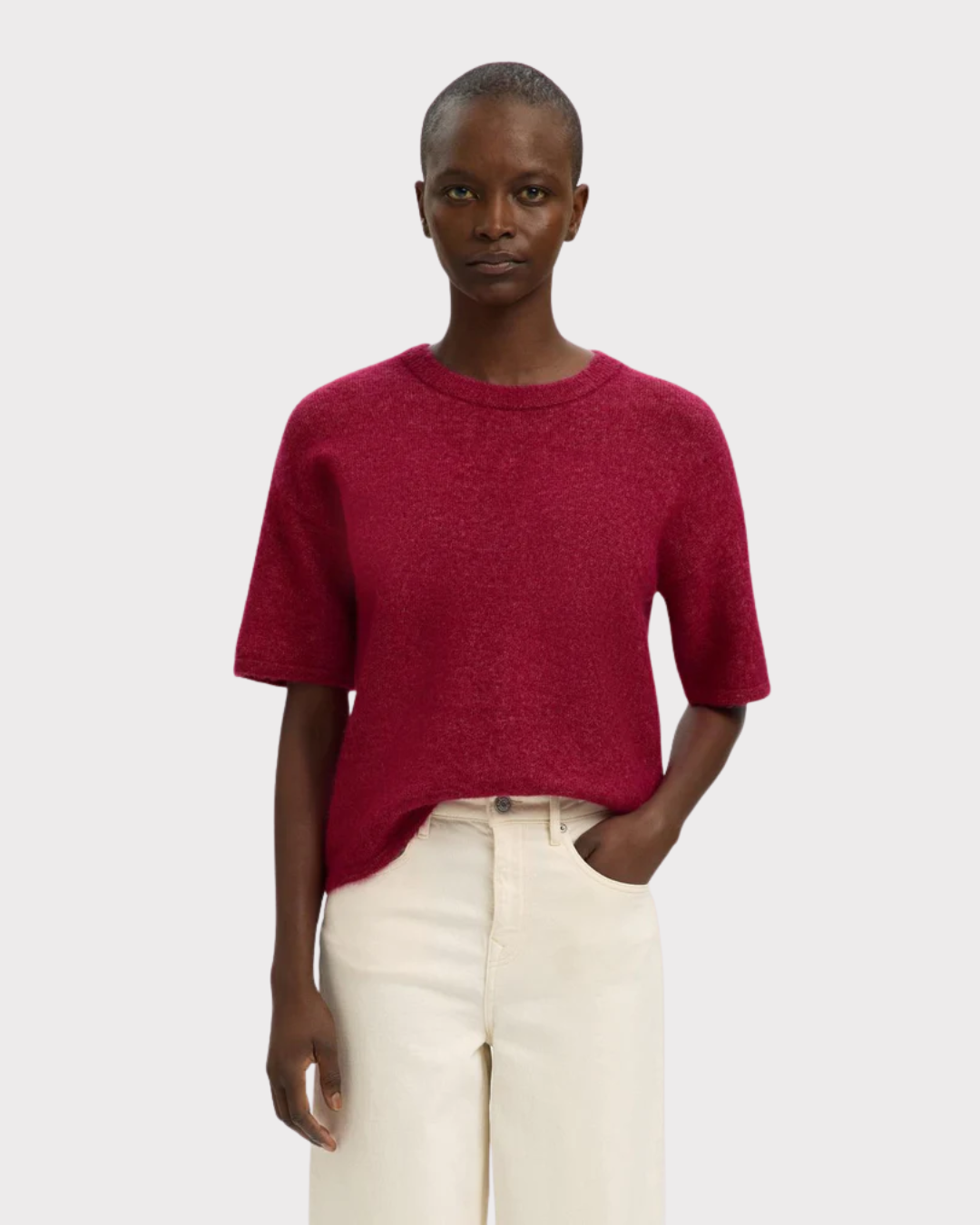 Slwlulu 2/4 Knit O-Neck Noos-Genser-Selected Femme-Aandahls