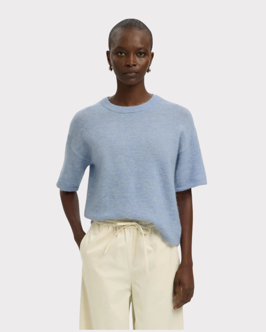 Slwlulu 2/4 Knit O-Neck Noos-Genser-Selected Femme-Aandahls