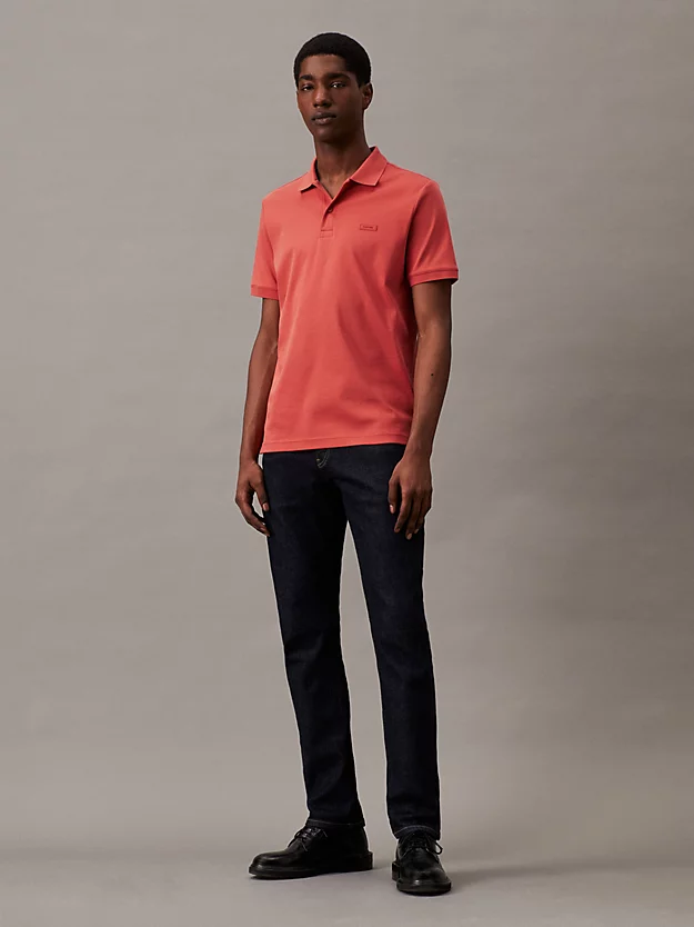 Smooth Cotton Slim Polo-T-shirt-Calvin Klein-Aandahls