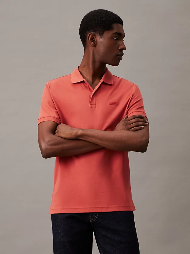 Smooth Cotton Slim Polo-T-shirt-Calvin Klein-Aandahls