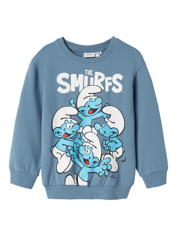 Nmmfred smurfs nreg sweat-Genser-Name it-Aandahls