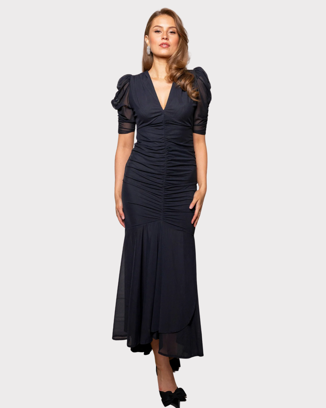 Sofia Dress Night Black Mesh-Kjole-MISSMAYA-Aandahls