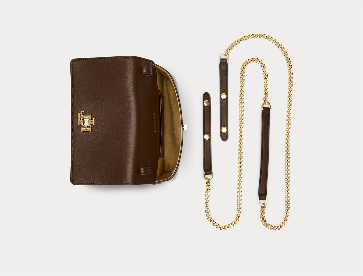 Stitced crossbody turn-lock-Veske-Ralph Lauren-Aandahls