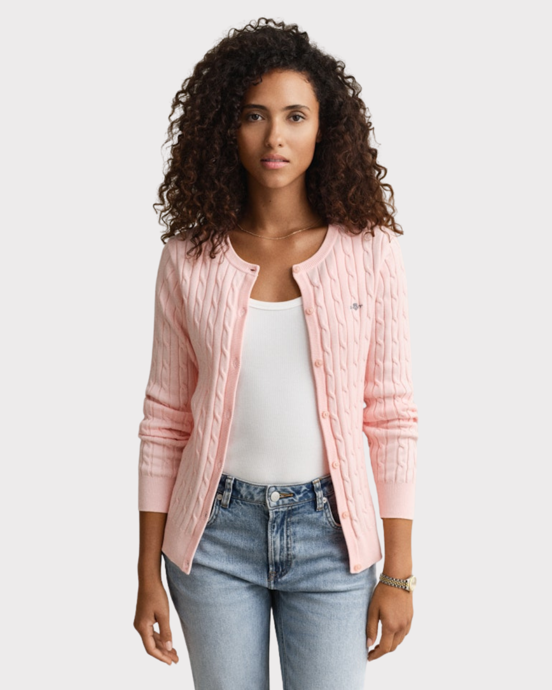 Stretch Cable Cardigan-Genser-Gant-Aandahls