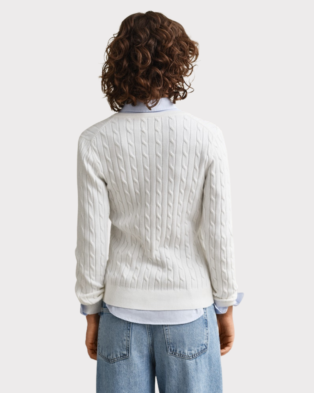Stretch Cotton Cable Cardigan-Cardigan-Gant-Aandahls