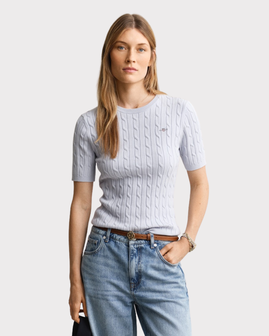 Stretch Cotton Cable-Genser-Gant-Aandahls