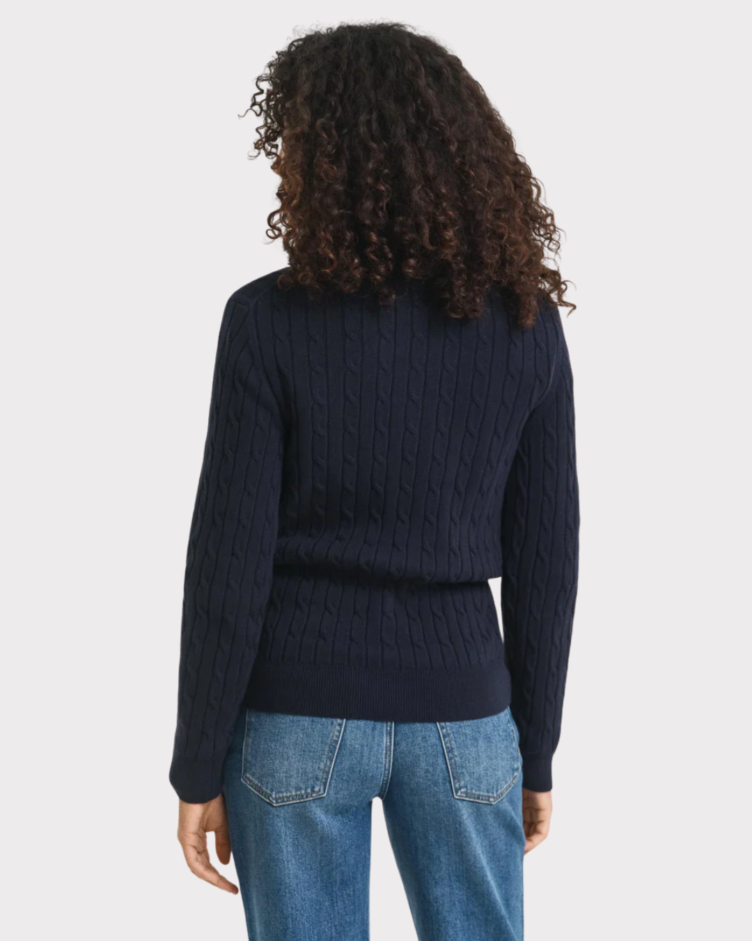 Stretch Cotton Cable Half-Zip-Genser-Gant-Aandahls