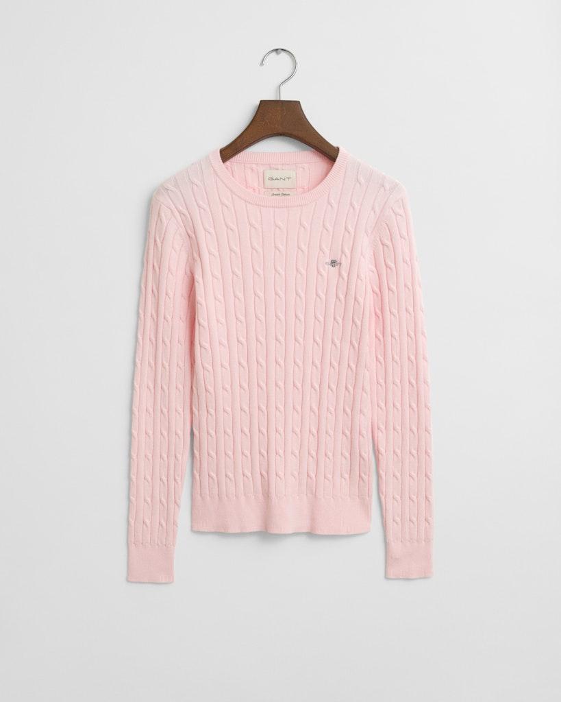 Stretch cotton cable c-neck-Strikk-Gant-Aandahls