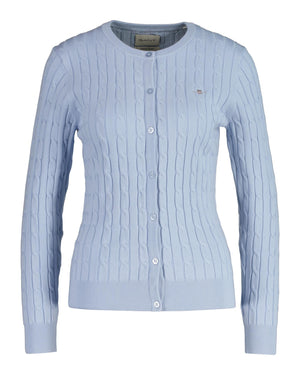 Stretch cotton cable cardigan-Cardigan-Gant-Aandahls