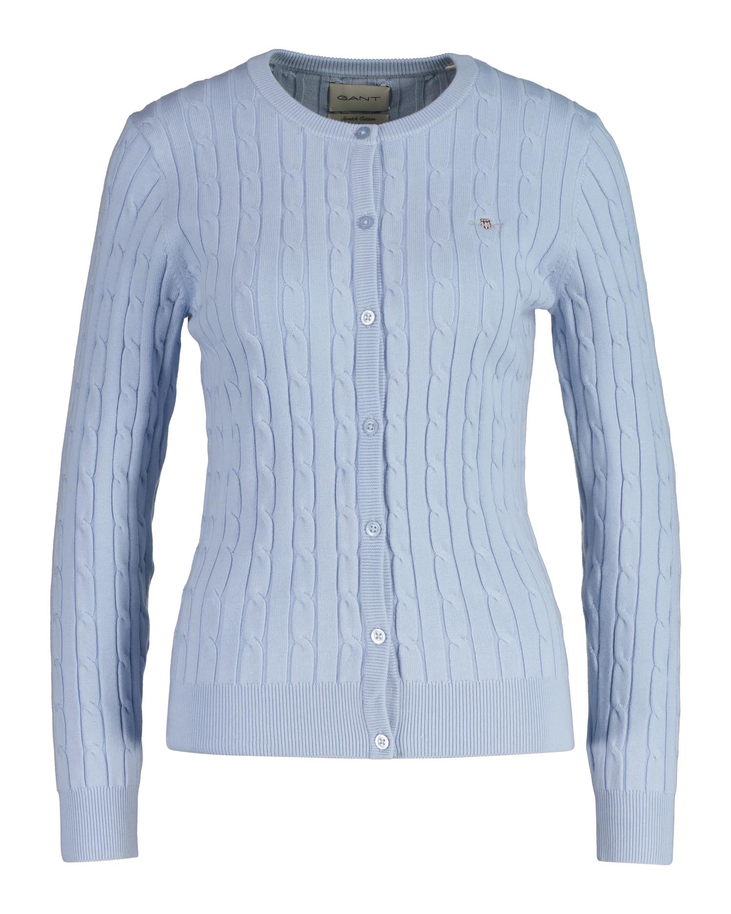 Stretch cotton cable cardigan-Cardigan-Gant-Aandahls