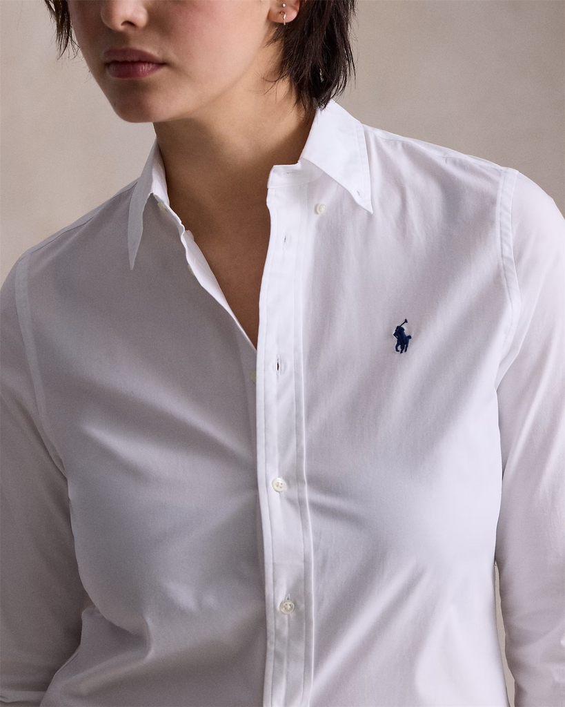 Stretch slim fit cotton shirt-Skjorte-Polo Ralph Lauren-Aandahls