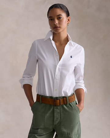 Stretch slim fit cotton shirt-Skjorte-Polo Ralph Lauren-Aandahls