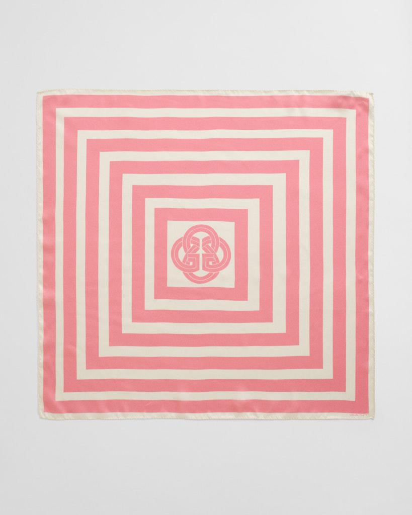 Stripe Print Silk Scarf-Skjerf-Gant-Aandahls