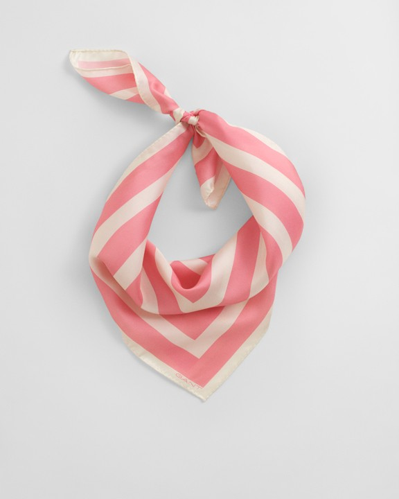 Stripe Print Silk Scarf-Skjerf-Gant-Aandahls