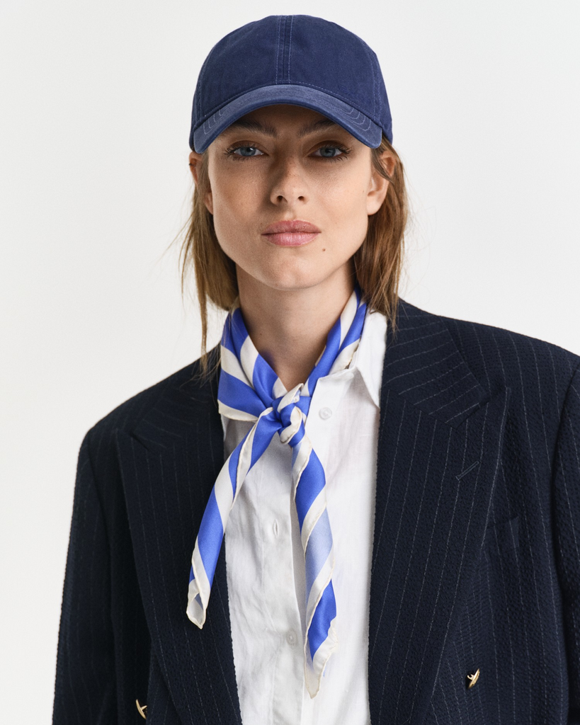 Stripe Print Silk Scarf-Skjerf-Gant-Aandahls