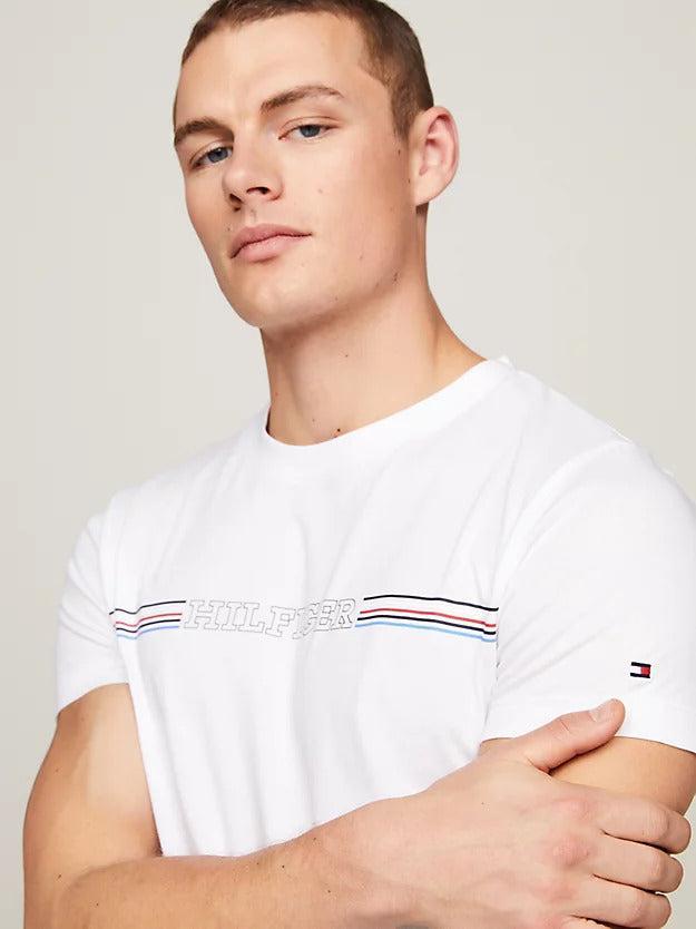 Stripe chest tee-T-shirt-Tommy Hilfiger-Aandahls