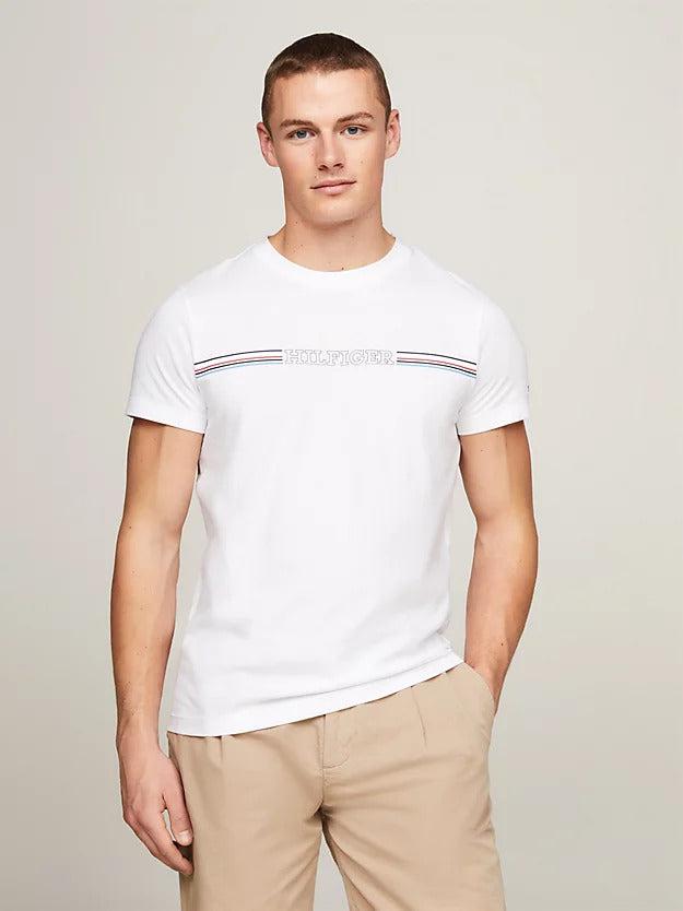 Stripe chest tee-T-shirt-Tommy Hilfiger-Aandahls