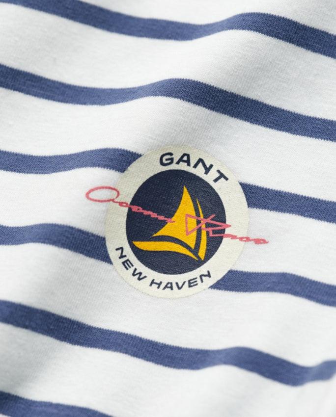 Striped T-Shirt Dress-Kjole-Gant-Aandahls